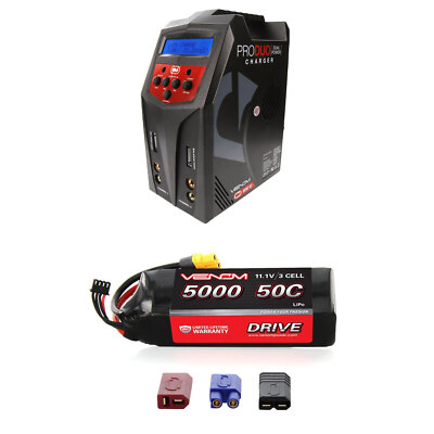 Venom 50C 3S 5000mAh 11.1V LiPo Battery and Pro Duo Charger Combo