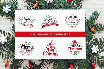Christmas bundle svg Snowflakes svg Winter Santa quote