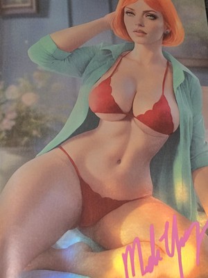 Signed MHouse Comics Louis Griffin Chrome Foil Mommy Virgin Variant Family Guy