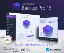 2x Ashampoo Backup Pro 16 - Backup Rescue Restore - Lifetime license DISC 