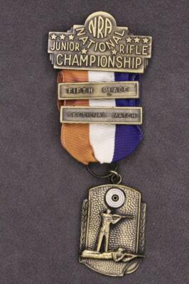 Jnra Rifle Ranks Vintage National Rifle Association Junior Championship Medal 5th Place ...