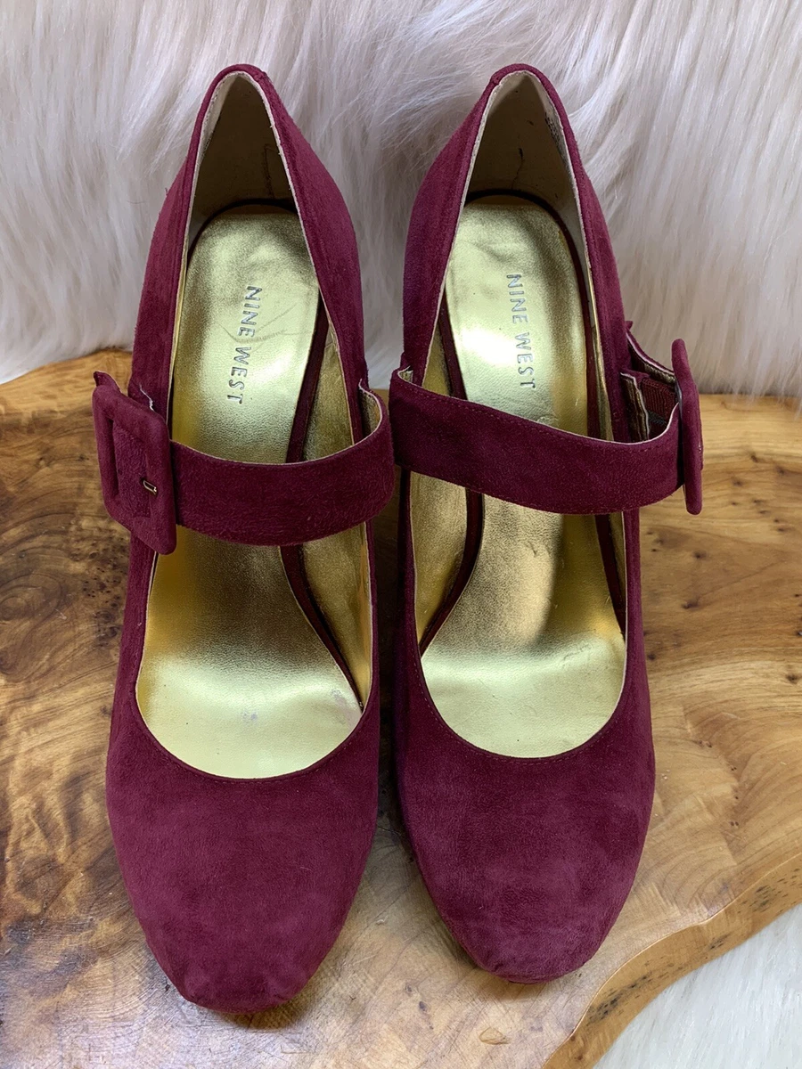 Nine west burgundy sales pumps