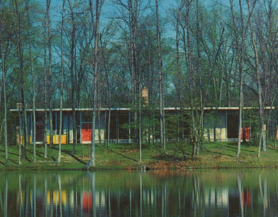 Kensington Metropolitan Park Nature Center Building Chrome Vintage Post Card