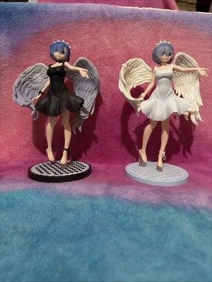 Re Zero Anime Figures: REM Angel Set of 2