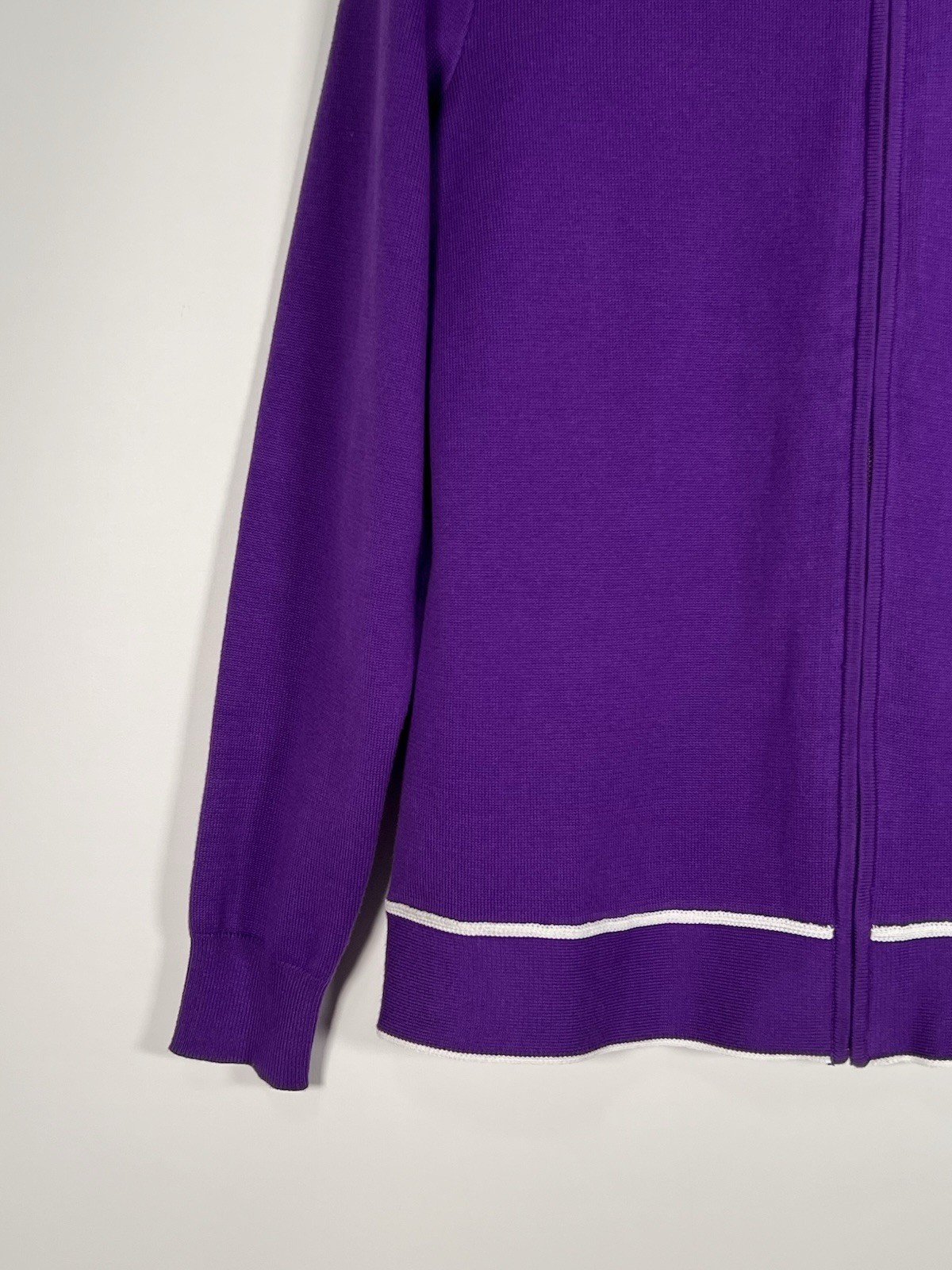 PONY Ralph Lauren Polo Golf RLX Mockneck giacca full zip a righe viola golf