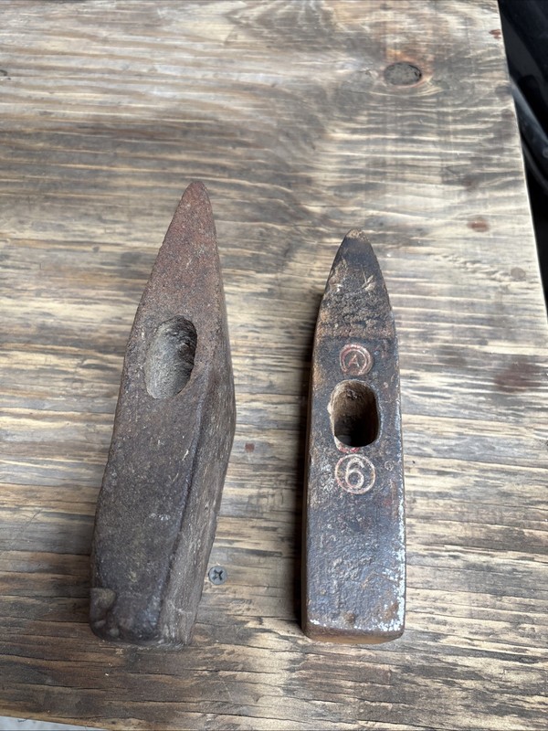 (2) Antique Forging Hammer Heads Atha 6 Lb &  7 Lb Unknown 