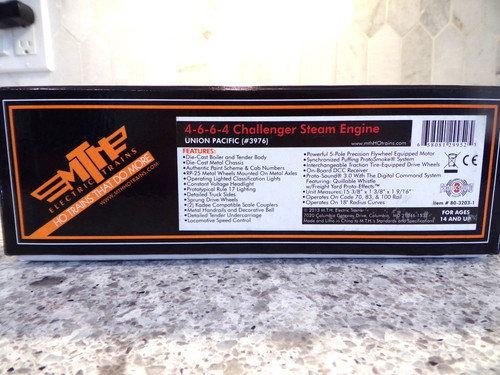 MTH 80-3203-1 UNION PACIFIC 4-6-6-4 CHALLENGER #3976 P-S escala 3,0 HO | Zustand: New