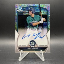 2023 Bowman Chrome Mojo Autograph Prospect Cole Young Mariners SP DS1