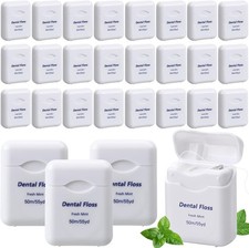 Dental Floss Bulk Mint Waxed 50m Each 36 Pcs Travel Oral Care Gum