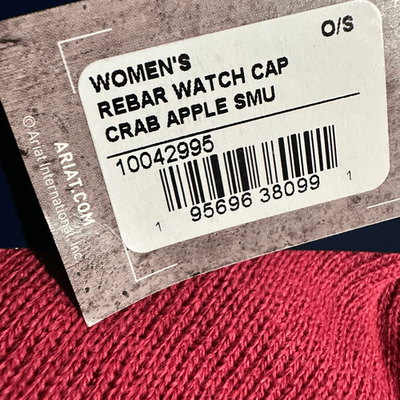 Ariat Ladies Square Patch Beanie Pale Crab Apple Knit Hat NEW | eBay