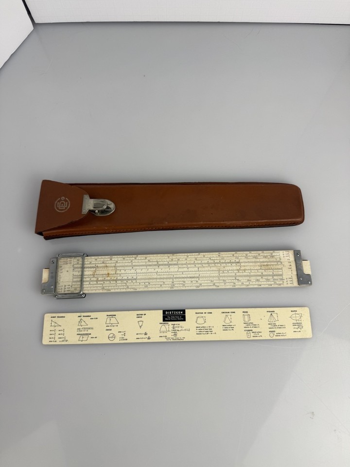 A Dietzgen Microglide with log-log decimal trig scales — one of the more advanced slide rules ever made, a showpiece of pre-digital engineering.