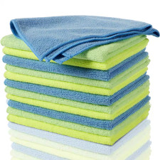 12 In. X 16 In. Multi-Colored Microfiber Cleaning Cloths 12-Pack 