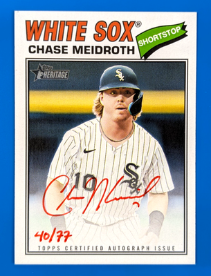 2026 Topps Heritage CHASE MEIDROTH Real One Red Ink Autograph 40