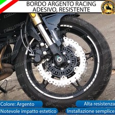 CONTORNO PROFILO ARGENTO BORDO ADESIVO RUOTE CERCHI PER KTM 640 ADVENTURE