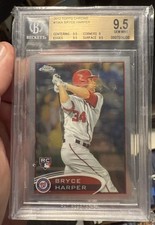2012 TOPPS CHROME 9.5 MVP HOF BRYCE HARPER #196A Rookie Card RC BGS Gem Mint. rookie card picture