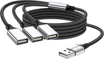 MOGOOD USB 3 Port Splitter Kabel USB Typ B Splitter 1 Stecker Auf 3 Buchse USB 2
