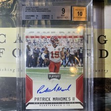 2018 Playoff Patrick Mahomes Game Day Signatures 26/50
