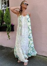 Round Neck Casual Floral Sleeveless Maxi Dresses for Women for