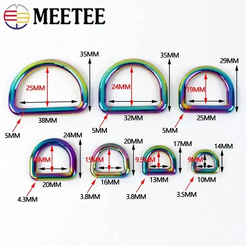 Metall O & D Ring Schnallen 10-38mm fuer Rucksack Guertel Halsband 5/10 - Bild 3 von 4
