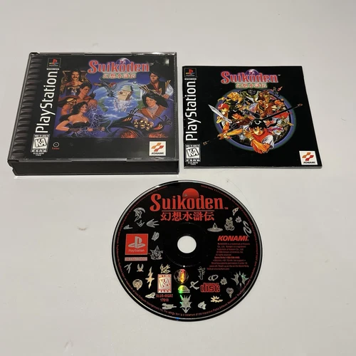 Suikoden (Sony PlayStation 1 PS1, 1996) CIB Complete Black Label