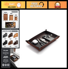 Rustic Leather Valet Tray for Men - EDC Organizer for Keys, Phone  Wallet - USA
