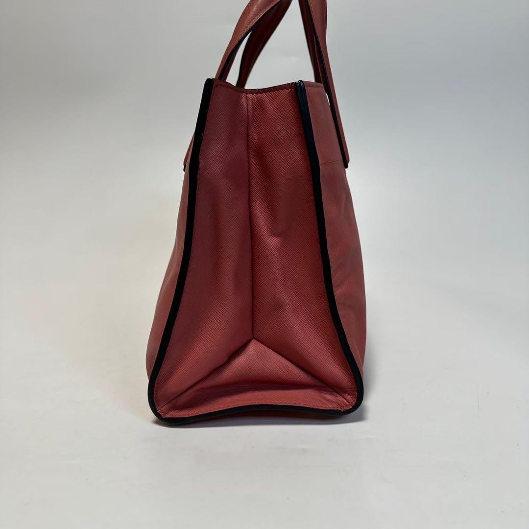 Excellent condition Prada triangular logo Saffian… - image 4