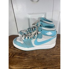 Air Jordan 1 High Top Sneakers Teal White Fashion Athletic Shoes 7.5