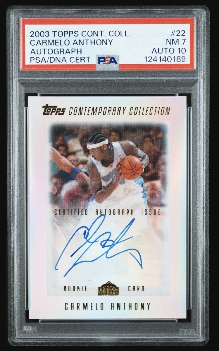 2003 Topps Contemporary Collection Carmelo Anthony RC Auto /499 