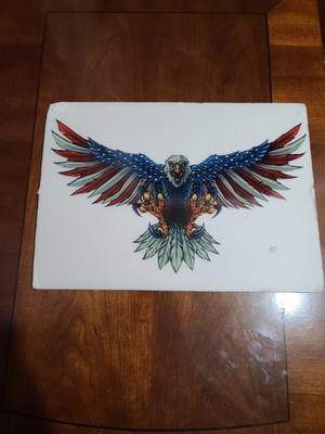 Metal Eagle American Flag 3D Cut Out Wall Art Decor Garage,bar  New 11 3/4 IN