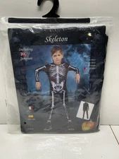 New YOUTH Skeleton Halloween Jumpsuit Size XL