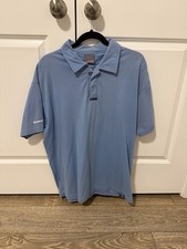 Vintage Quicksilver Polo Shirt Mens Large Blue Short Sleeve  FREE SHIPPING  