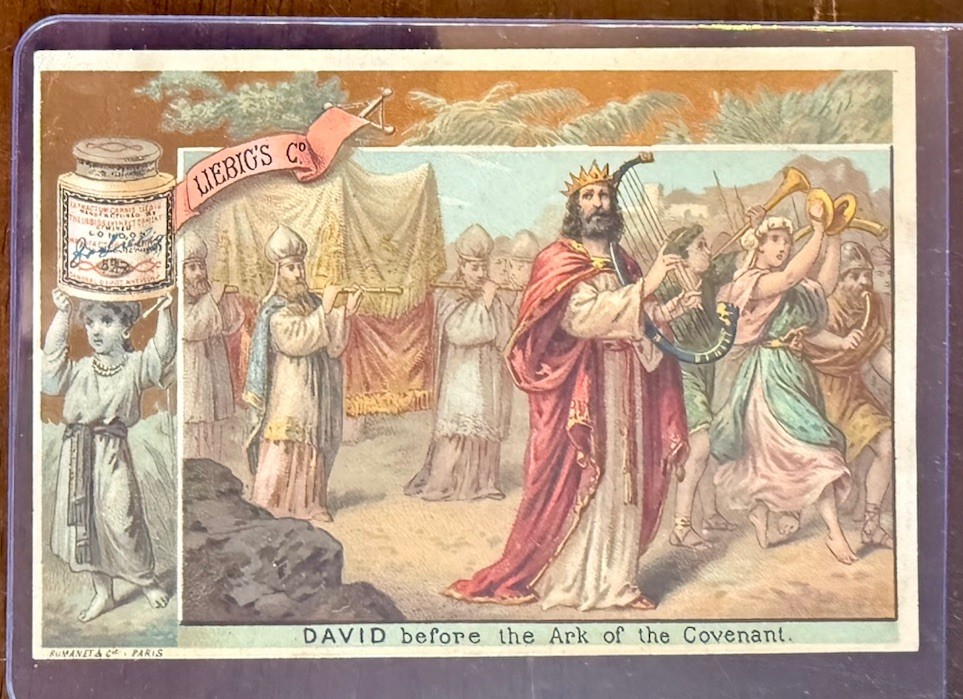 1904 Liebig Co. Meat Extract Bible Card King David Before Ark Of The Covenant