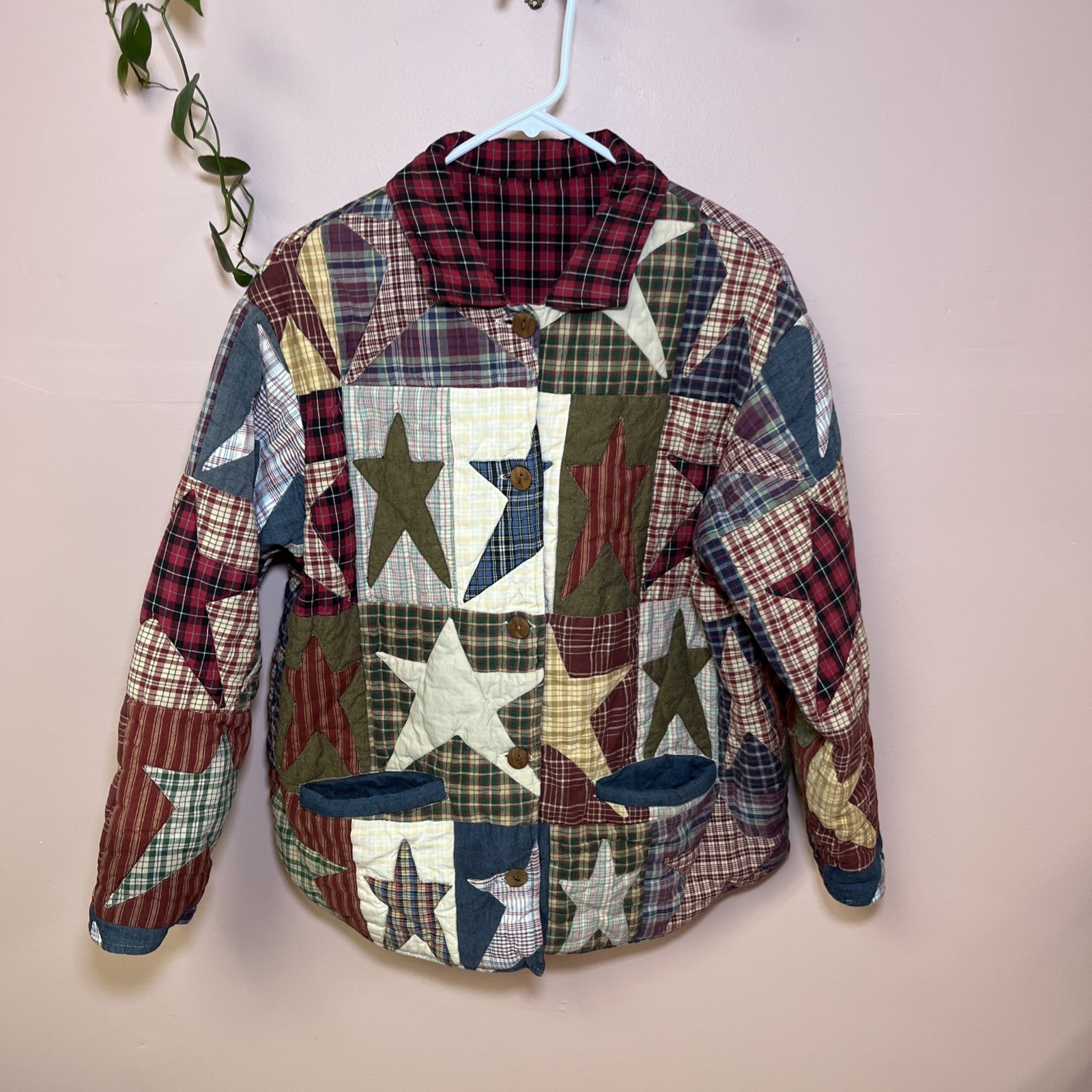 Vintage Patch Magic Reversible Quilted Cotton Jac… - image 1