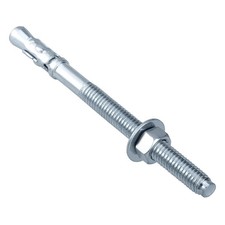 Party Animals 1/4 x 4 Inch Wedge Anchor, 25 PCs Zinc-Plated x 4", Silver