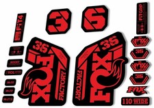 Fox 36 Fork Decal Sticker Set 2021 Factory Mtb Suspension Graphics Red