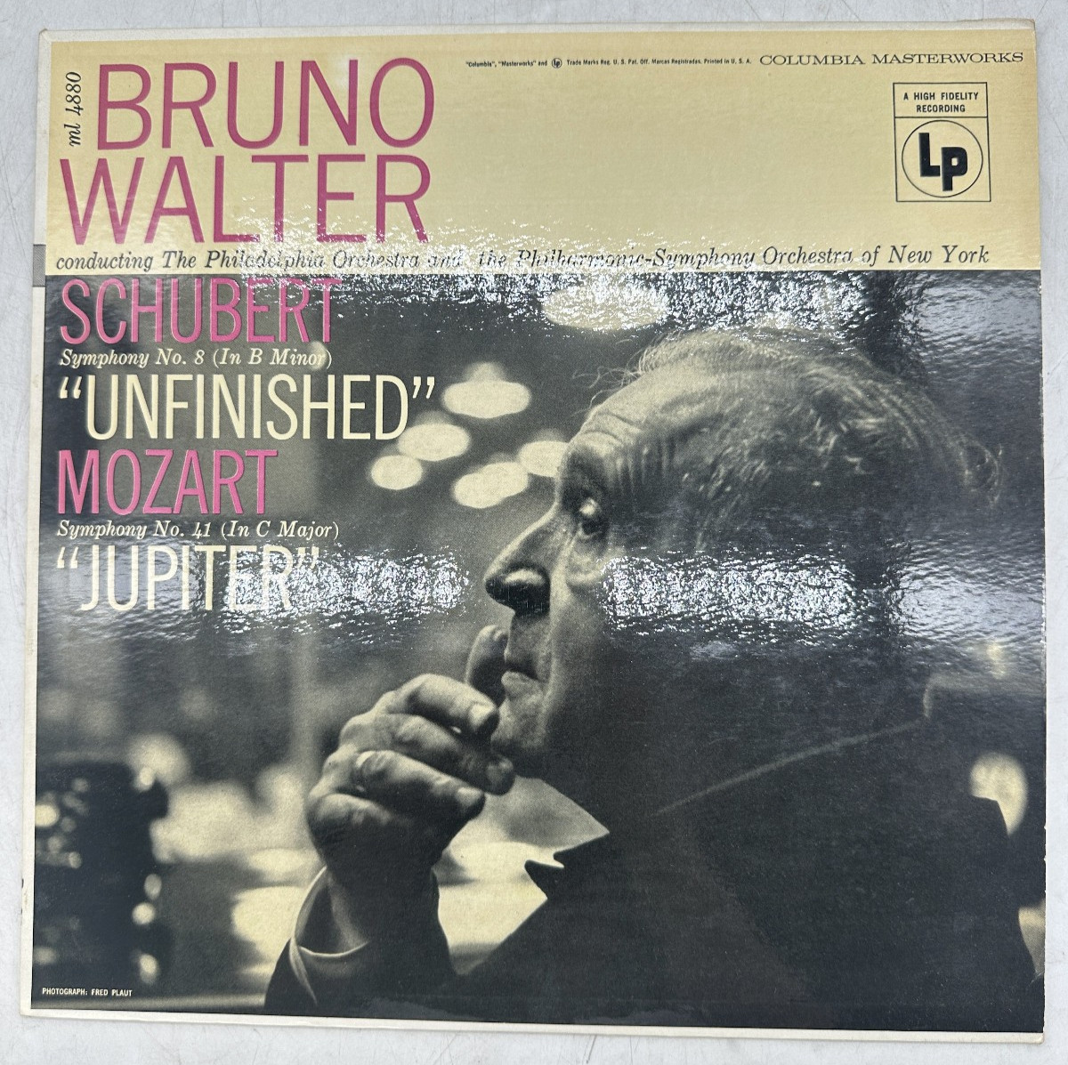 Bruno Walter Schubert "Unfinished" / Mozart "Jupiter" Columbia ML 4880 VG+