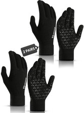 Mens Winter Gloves Women, Touch Screen Fingers, Thermal Warm Fleece Lined, Un...