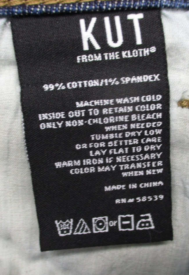 KUT from the Kloth Jeans Womens 8 Petite Reese Ankle Straight Leg Raw Hem - Image 3 of 4