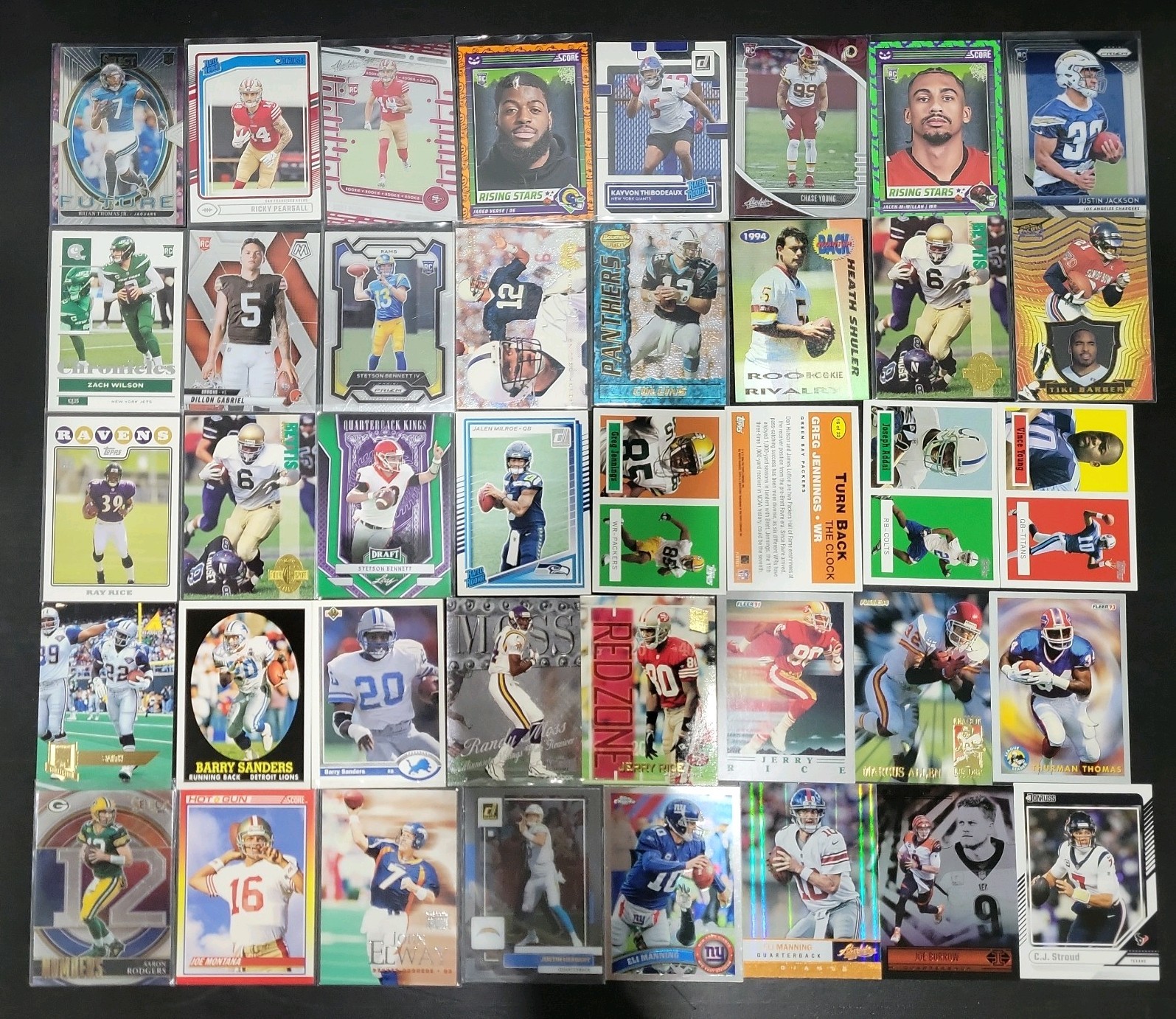 Drake Maye Rookie Brock Purdy Huge Lot Tom Brady Patrick Mahomes Auto prizm rc view 5