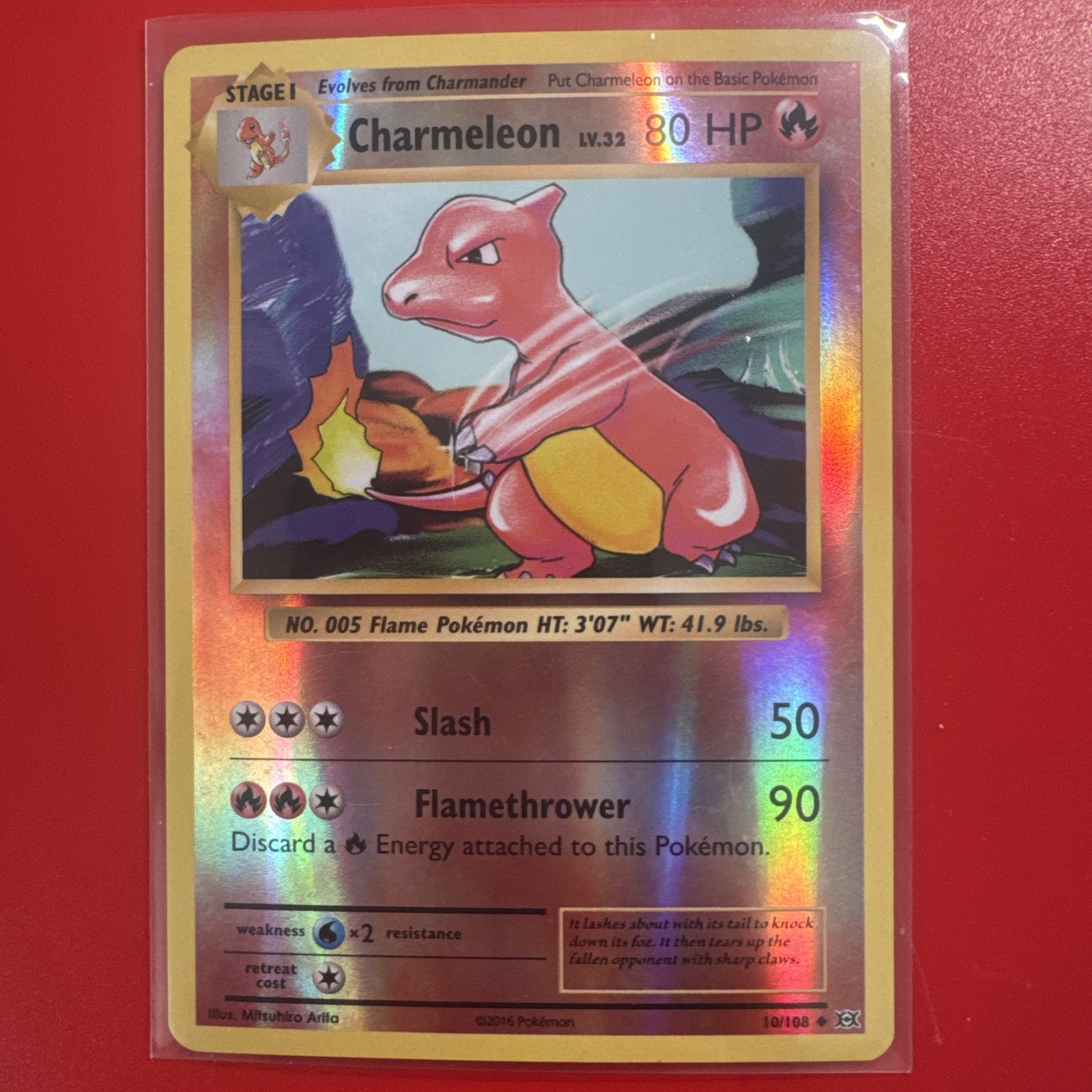 Pokemon TCG Charmeleon 10/108 Reverse Holo Card - NM