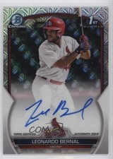 2023 Bowman Chrome Prospect HTA Choice Mojo Refractor Leonardo Bernal Auto 1q8c