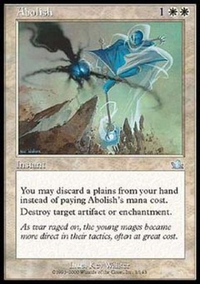 MTG English Abolish Medium Play Foil Prophecy