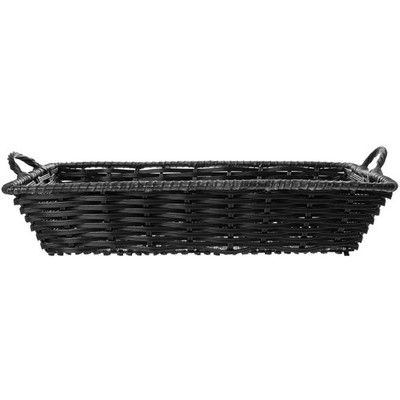 HUBERT  Black Storage Basket with Handles - 20''L x 13 1/2''W x 4''H