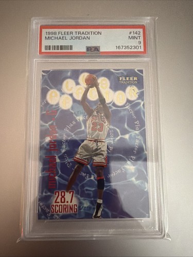 1998 FLEER TRADITION #142 MICHAEL JORDAN PSA 9 MINT