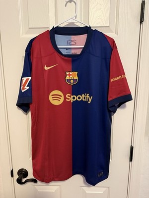 ウェア Nike FC Barcelona Lamine Yamal 19 XL Nike FC Barcelona Lamine Yamal Soccer Jersey XL Red Blue #19 | eBay