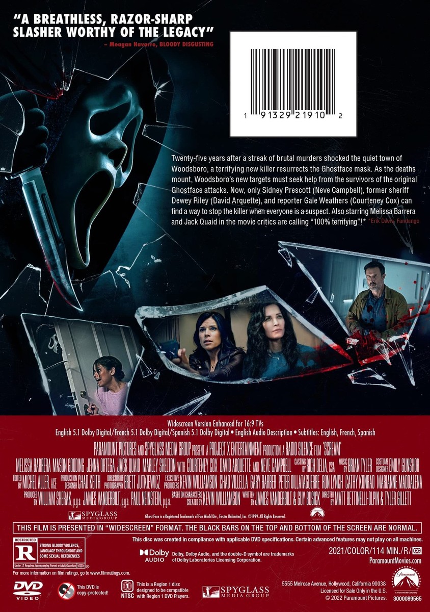 Scream (2022) [DVD] White 191329219102| eBay
