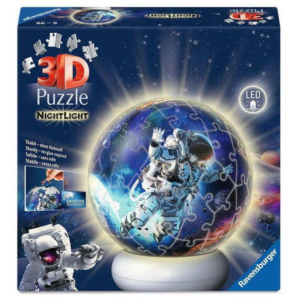 Ravensburger Puzzle-Ball Astronauten Nachtlicht 3D Puzzle Kinderpuzzle 72 Teile-image