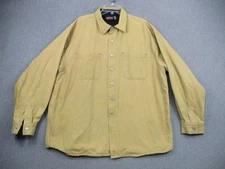 Jesse James Work Jacket Mens 2XL Canvas Button Up Dual Pocket Industrial Lined