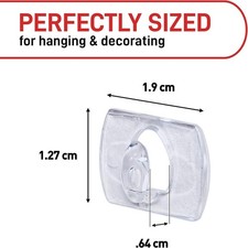 Command Clear Decorating 56 Pieces Transparent Clips & Adhesive Strips New 0.12 per strip