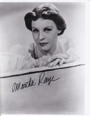 Martha Raye Original Autograph On Large Photo